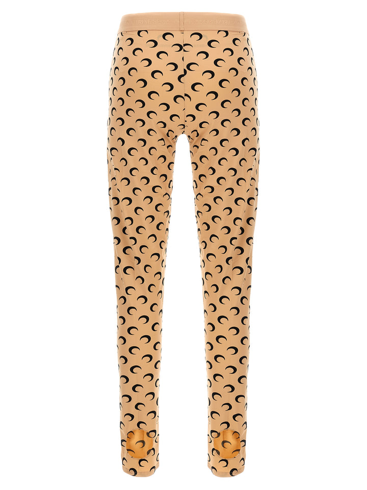 Marine Serre Moon Printed Leggings - Beige | dd35eb60762aa0ed7c75e29525e653d45bcbece9