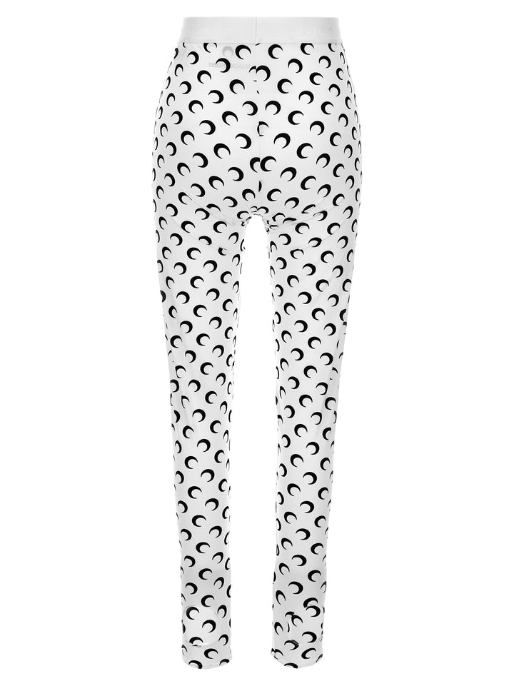 Marine Serre Moon Printed Jersey Leggings - White/Black | f93c32a31366a5b1512bbac277d13d997b169aae