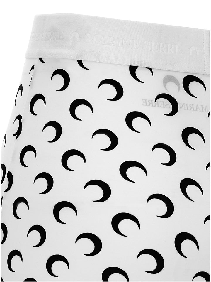 Marine Serre Moon Printed Jersey Leggings - White/Black | 398a999bd309c42bd0ba0ec0383f6a8397689df7