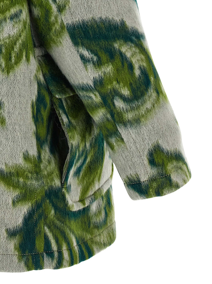 Etro Carded Wool Jacket Puffer Jackets - Green | ab770cb162785d7d3c437f08c4f05042f1ac891a