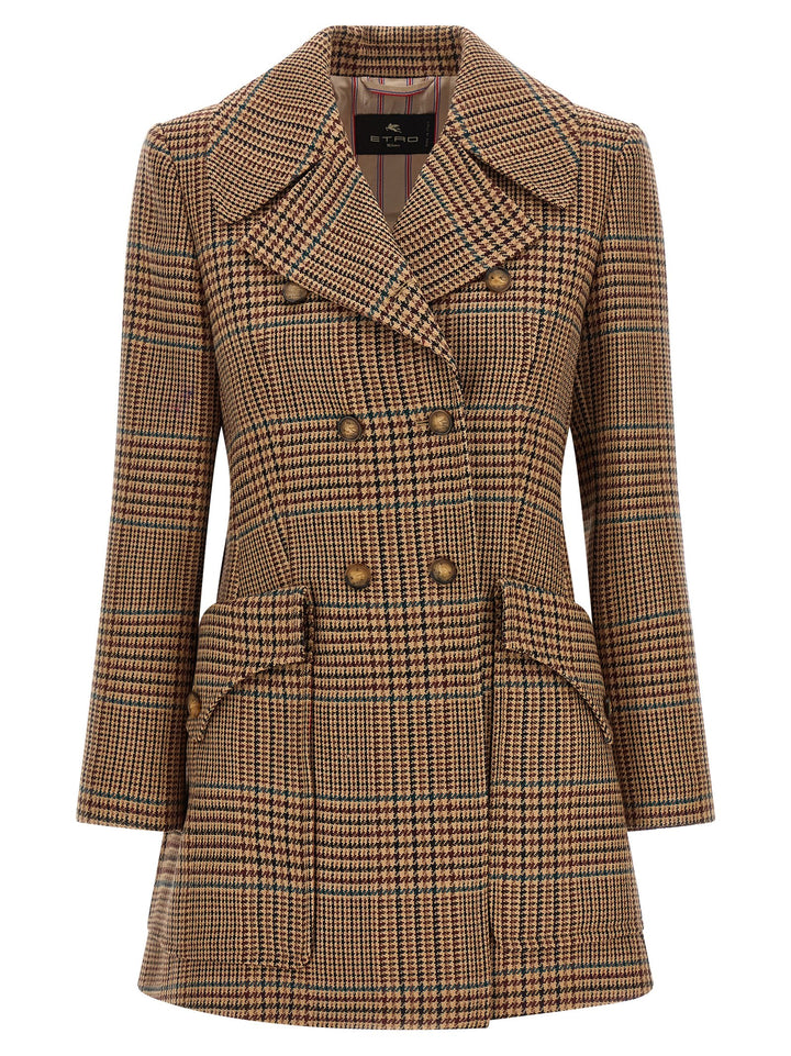 Etro Prince Of Wales Coat Coats and Trench Coats - Brown | b4cac8a5acaeb1c9f2ee5f481f84968c3040ed53