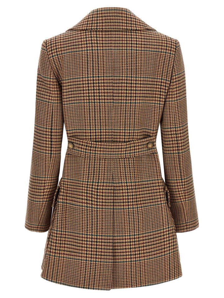Etro Prince Of Wales Coat Coats and Trench Coats - Brown | 06708827dd01b956ffef2b1b380854db84e2ff22