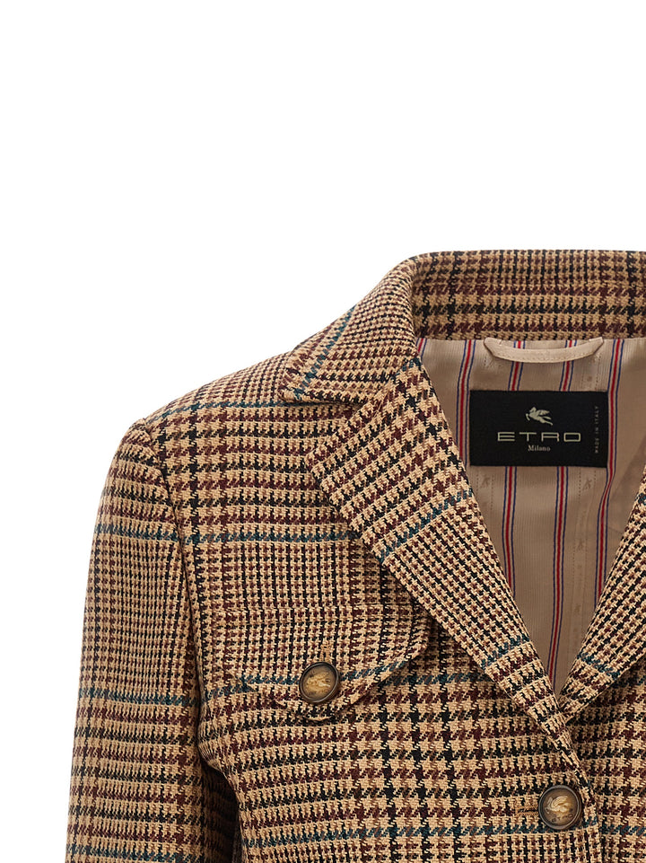 Etro Prince Of Wales Blazer BlazerS - Brown | 7da261405c3789065ee5ba9bb5a9da353eb92cda