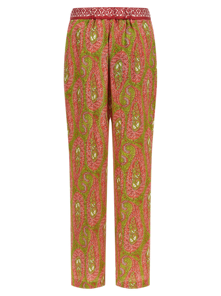 Etro Paisley Foliage Pants - Multicolor | c4c6b6f163b79234fb683ce78464d8f74d978c00