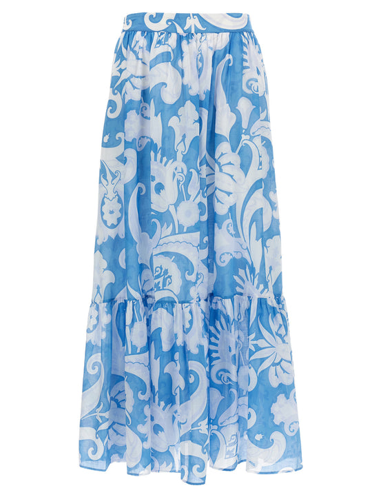 Floral Skirt Skirts Light Blue
