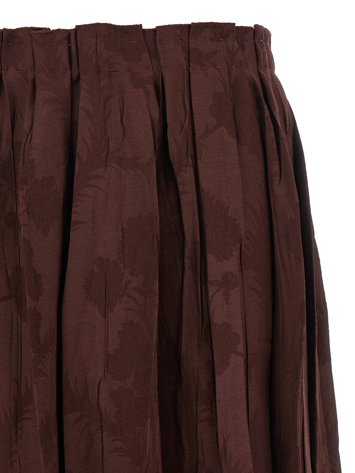 Etro Jacquard Floral Patterned Skirt Skirts - Bordeaux | a7a63b25341f0b48a72ef5bb046be6f1eac5ca61