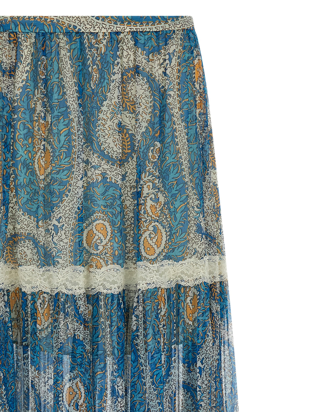 Etro Lace Insert Skirt Skirts - Light Blue | 11ba51dd120826cf73becf4f06ebce6308913c47