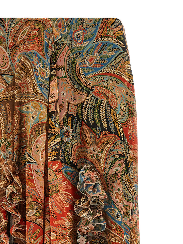 Etro Paisley Foliage Skirt Skirts - Orange | 1760f1b4071ba49305baee323409ad0eccc27308