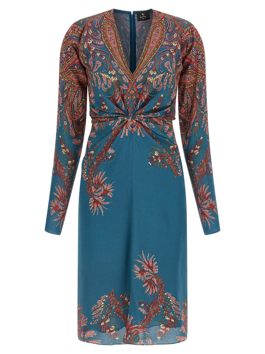 Floral Printed Dress Dresses Blue