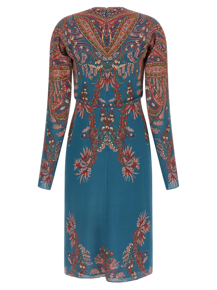 Etro Floral Printed Dress Dresses - Blue | 6f87c49d8dda53c07b2a04d2b86077330f41c5b7