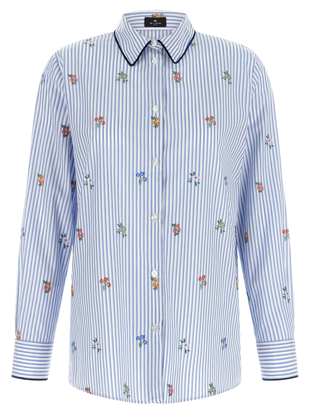 Etro Floral Embroidery Shirt Shirt and Blouse - Light Blue | 46f1542b6b55dcebba5986f1d126ba55804f665c