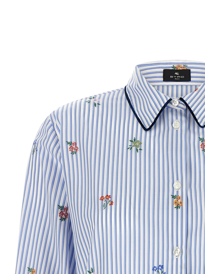 Etro Floral Embroidery Shirt Shirt and Blouse - Light Blue | d130c9130b068933a489a19a77a39e314fd09c7e