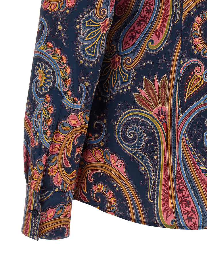 Etro Floral Paisley Shirt Shirt and Blouse - Blue | df2307c739a0ba4b652338d493857b6f5696d18b