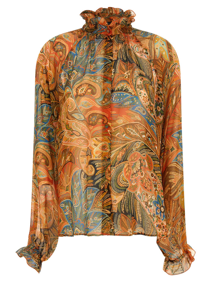 Etro Chiffon Shirt Shirt and Blouse - Multicolor | 147cc9fb0082bc5a4a182a2b9b39a56f28b4ec84