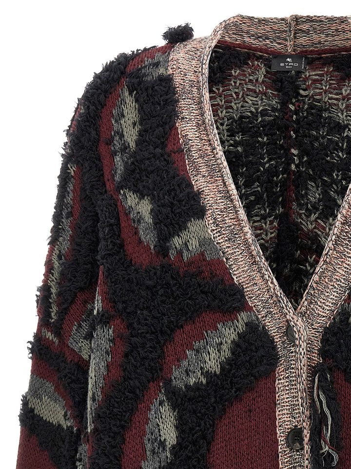 Etro Fringed Oversized Cardigan Sweaters and Cardigans - Multicolor | f0823bbaebb017f15598b3d1f0ee84ea5067fa3e