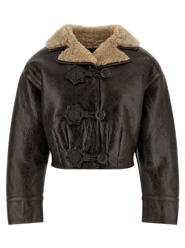 Etro Wool Insert Sheepskin Jacket Fur - Brown | 4d7ae419de9fb4e5549c184f8a185df31ff0439d