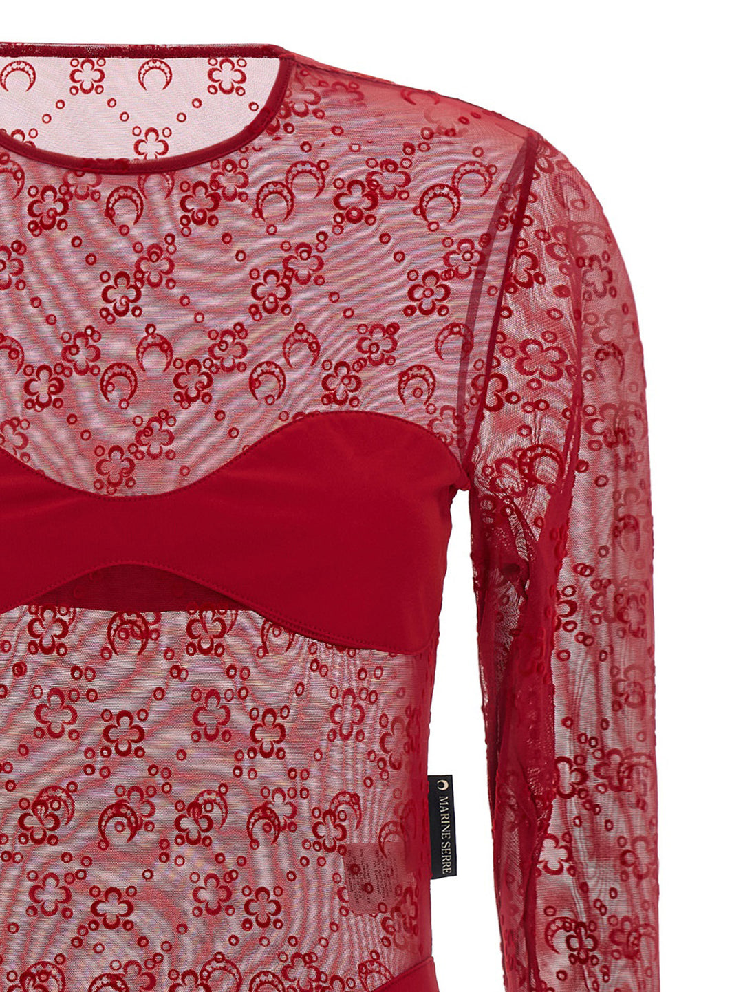 Marine Serre Moonogram Tops - Red | 469565964c3b48b65d32b2f63735b8be5d055b75