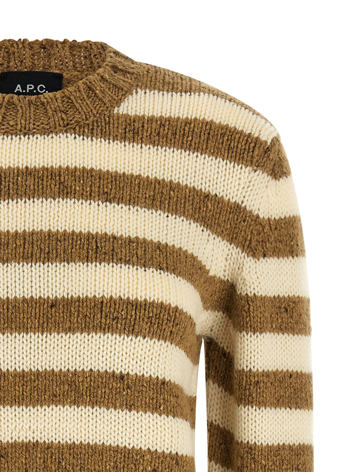 A.P.C. Striped Sweater Sweaters and Cardigans - Brown | 3ceb580a1ded74feff598b15a2da5660fd30464e