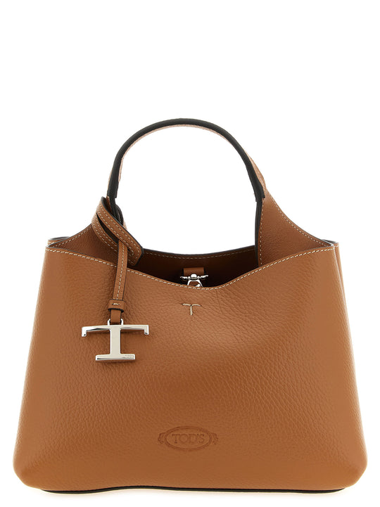 Micro Leather Handbag Hand Bags Beige