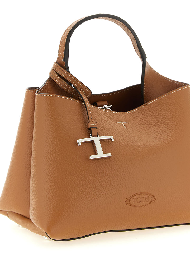 Tod'S Micro Leather Handbag Hand Bags - Beige | 0238845cc3d488189b5768492200f7cb12c4ab12