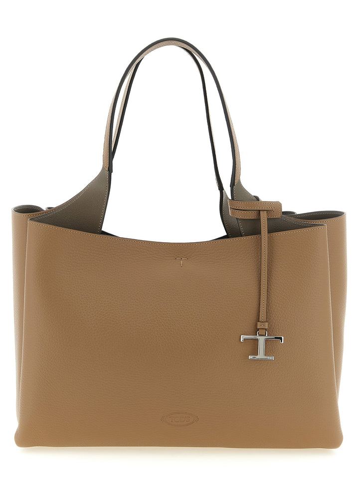 Tod'S T Timeless Tote Bag - Brown | 0e1cde2a5221ef635eb66e6e4e2b723b1ab89b15