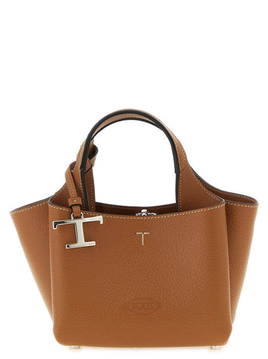 Micro Leather Handbag Hand Bags Brown