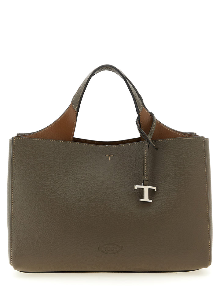 Tod'S Small Leather Bucket Bag Hand Bags - Gray | b7146693aef278e1d0088726142b718671855aa3