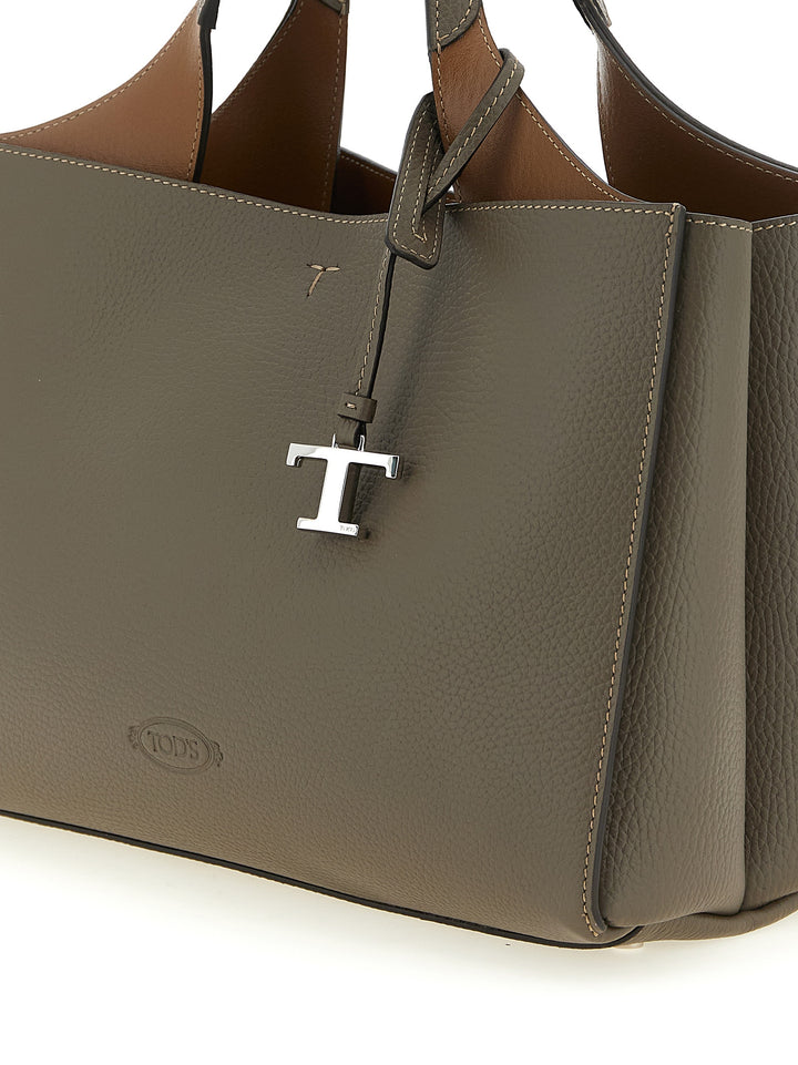 Tod'S Small Leather Bucket Bag Hand Bags - Gray | 45bb5e8bf7c6e33af7ef5ee00506752f3cb80210