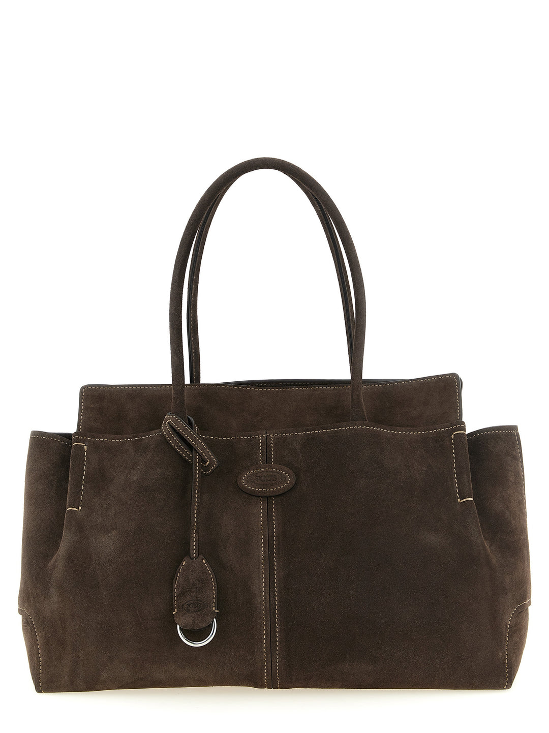 Tod'S Medium Suede Shopping Bag Hand Bags - Brown | cb855719913f436d02c2dc631456ec62e17d04b0