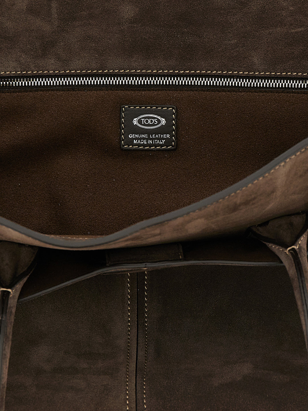 Tod'S Medium Suede Shopping Bag Hand Bags - Brown | 06cefa1c16e7b8582ff8a5ee82f32df84a0b5493