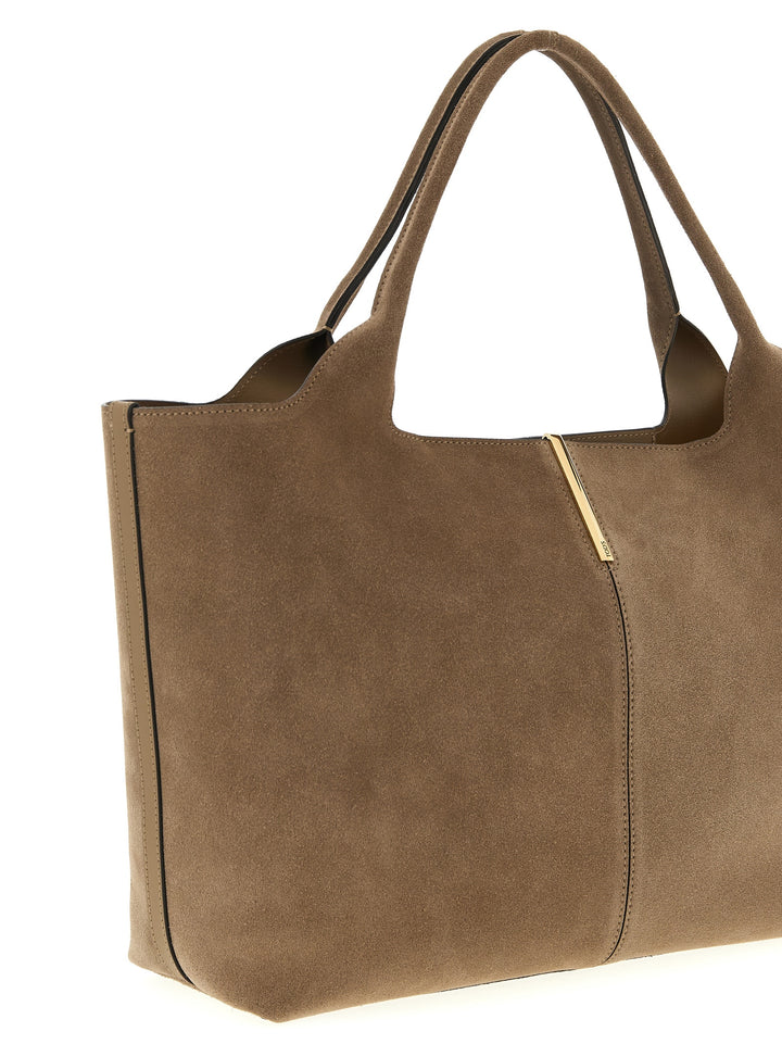 Tod'S Small To Medium Suede Shopping Bag Tote Bag - Beige | d7b638bc979d4712ebf3762138813cb0d63f0167