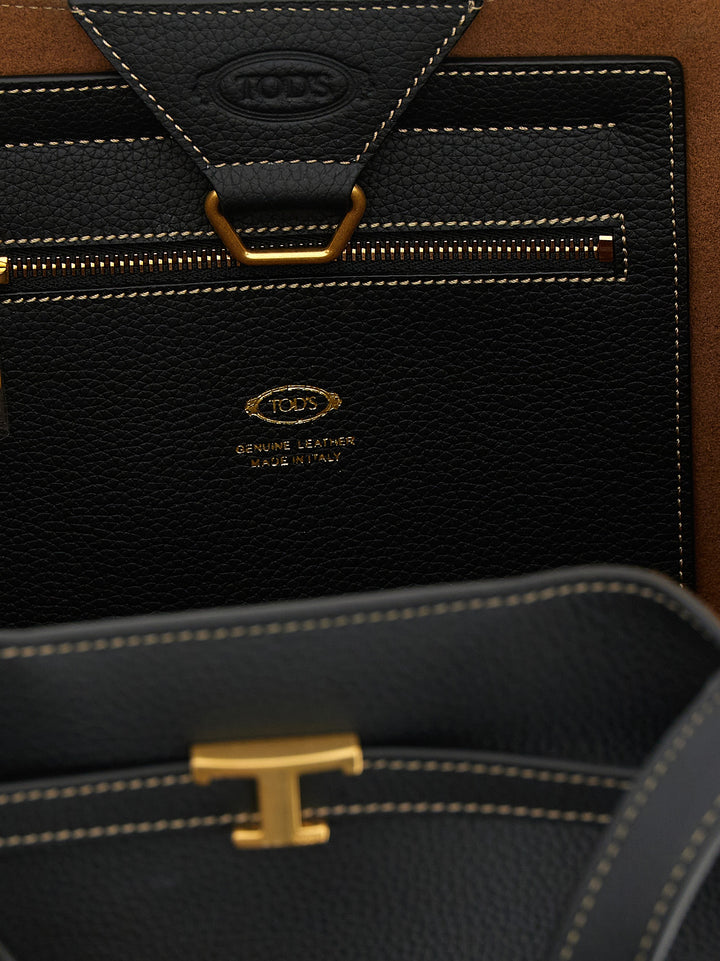 Tod'S Tim Tote Bag - Black | a48080343d315568a3b591ec090c0702e63a2d0b