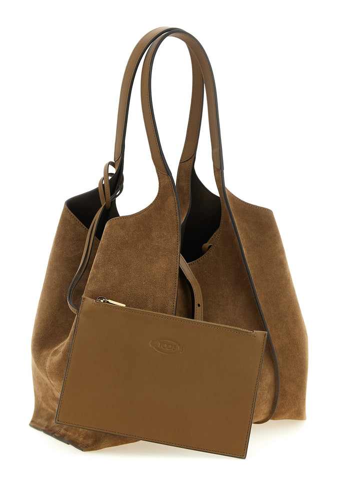 Tod'S T Timeless Tote Bag - Brown | bd200c057351763ce4b4ac498c25181d2c59fe04