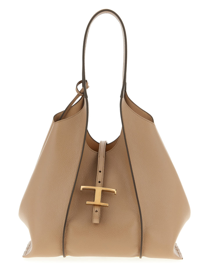 Tod'S T Timeless Shoulder Bags - Beige | 7178fd6a5d975c5b195ec3942b39964991db8dc9