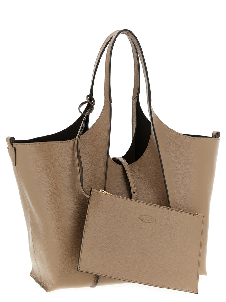 Tod'S T Timeless Shoulder Bags - Beige | 88d92e4f070de9e6ac94b05cd05cb4e1d380f7da