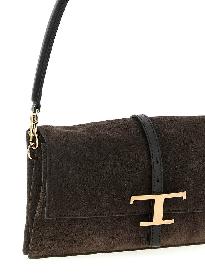 Tod'S T Timeless Shoulder Bags - Brown | f007892a69799672c5950b466a8483e98090dad1