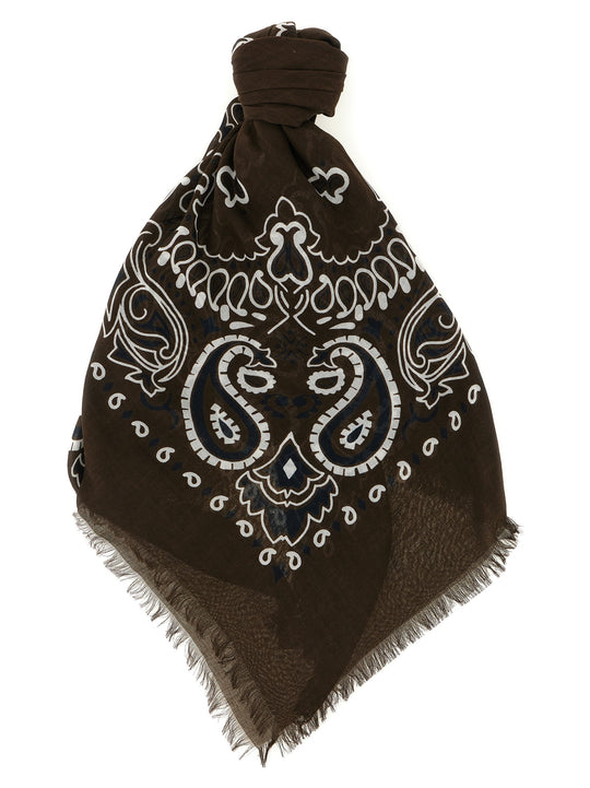 Bandana Stole Scarves And Foulards Brown