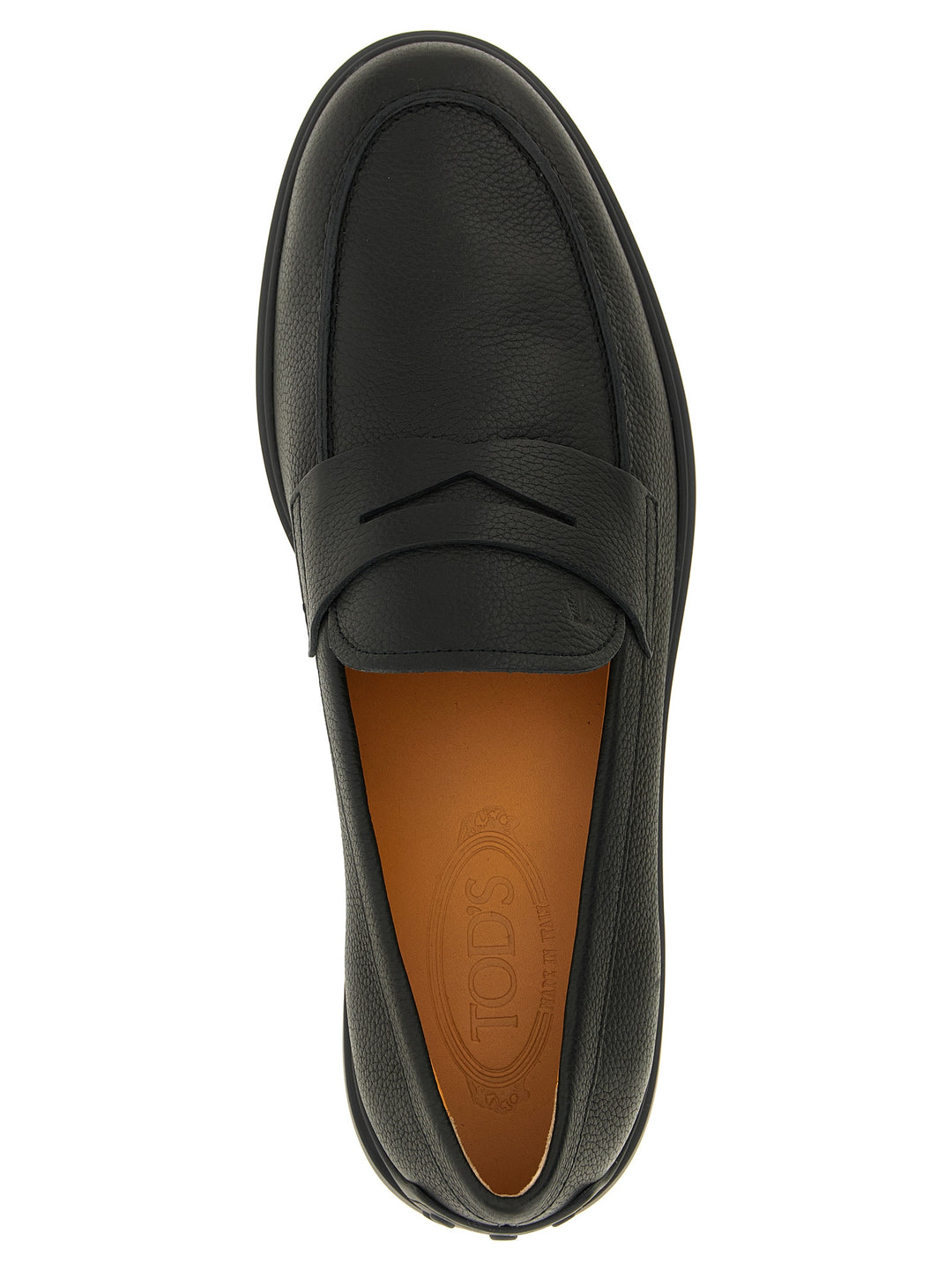 Tod'S Hammered Leather Loafers - Black | b555d34588879372a4f5e5466390ee56b5d16ca8