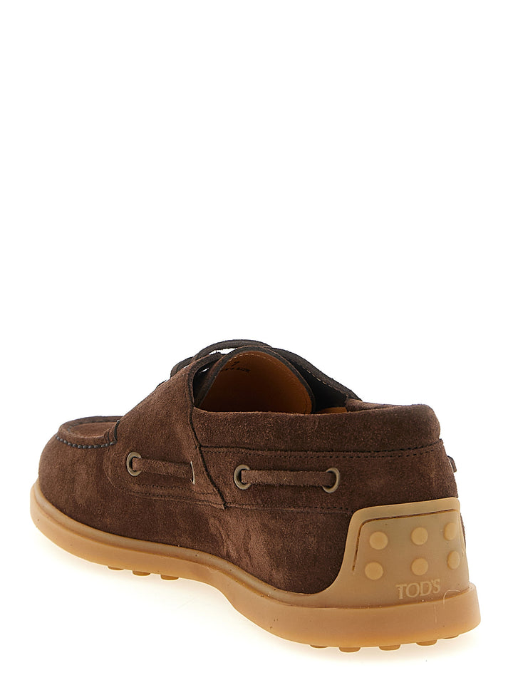 Tod'S Suede Boat Shoe Loafers - Brown | c2fdd82e1ed2ee16b057f1f719fa72e0831d6b3f