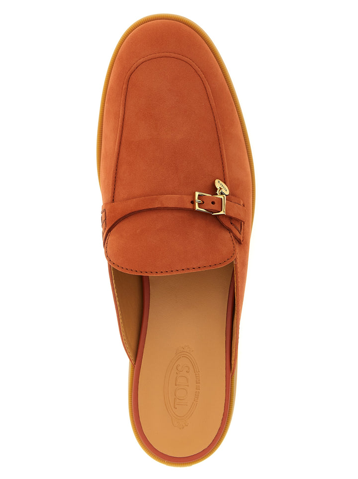 Tod'S Nabuk Sabots Flat shoes - Orange | eaf6532196c17314d6dcd5fc0f958c063fd5c116
