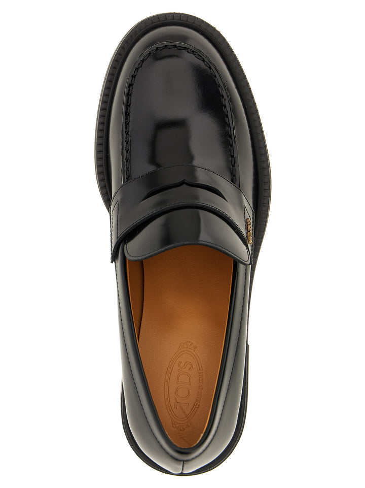 Tod'S Gomma T60 Loafers - Black | 302a2db79acc31f9c7da2e259d450cd2563bc647