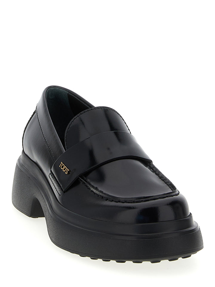 Tod'S Leather Loafers - Black | 210294f505f966bff954cee6e28423f421228506