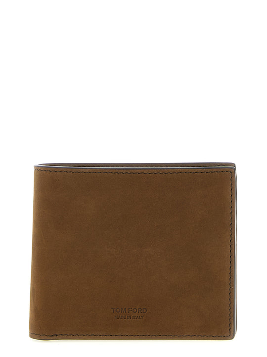 Nubuck Leather Wallet Wallets And Card Holders Brown