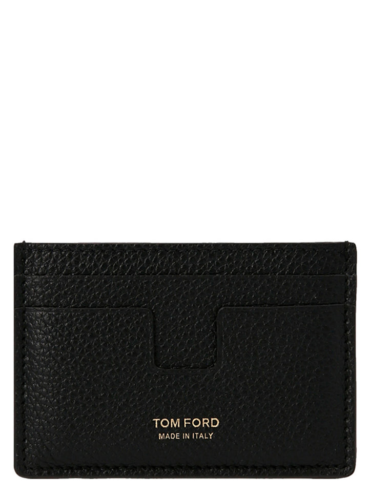 Tom Ford Logo Leather Card Holder Wallets and Card Holders - Black | c4b3b31504d0bb3d2435071775ea9a8ece51840a