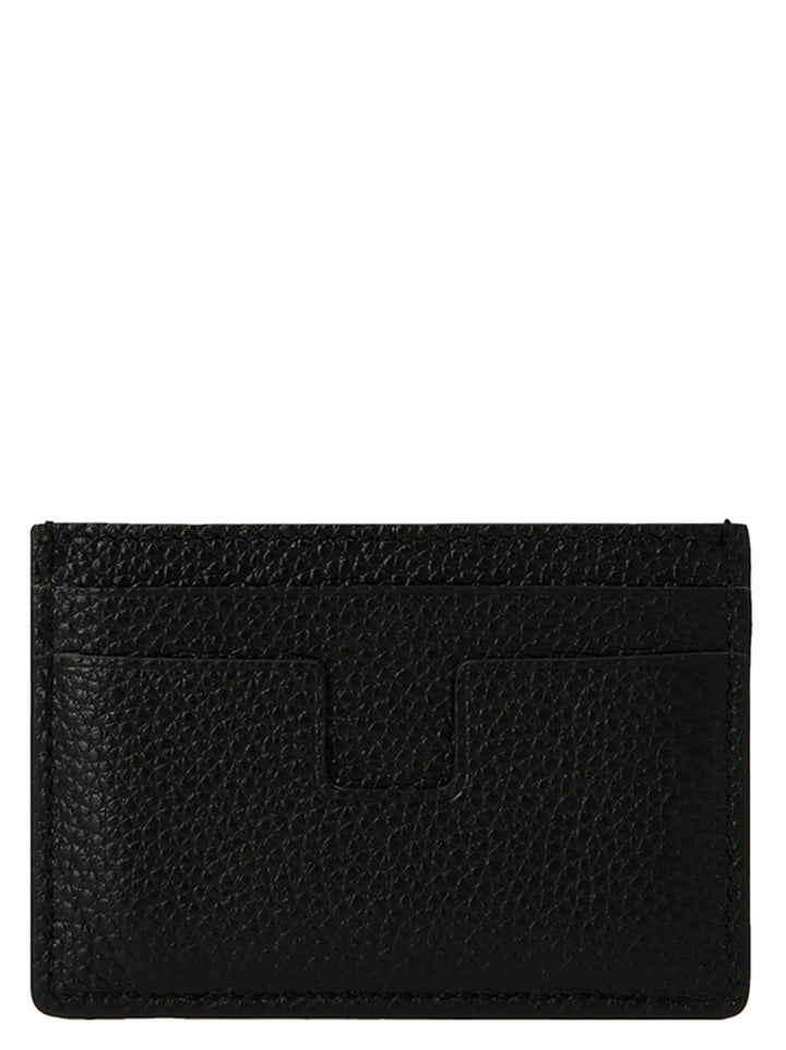 Tom Ford Logo Leather Card Holder Wallets and Card Holders - Black | b40758de15b44e33e477bcd874e6fb9d48c855fb
