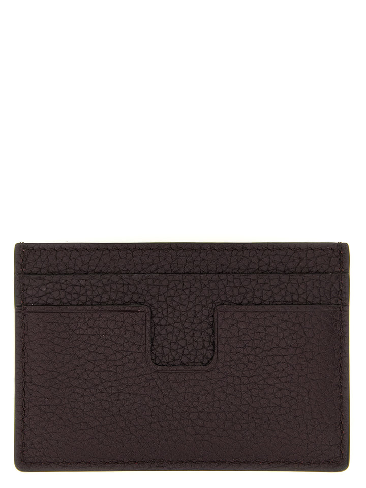 Tom Ford Logo Leather Cardholder Wallets and Card Holders - Bordeaux | 5f51873f34c847f907c2542ee5c33d77c1aa5299