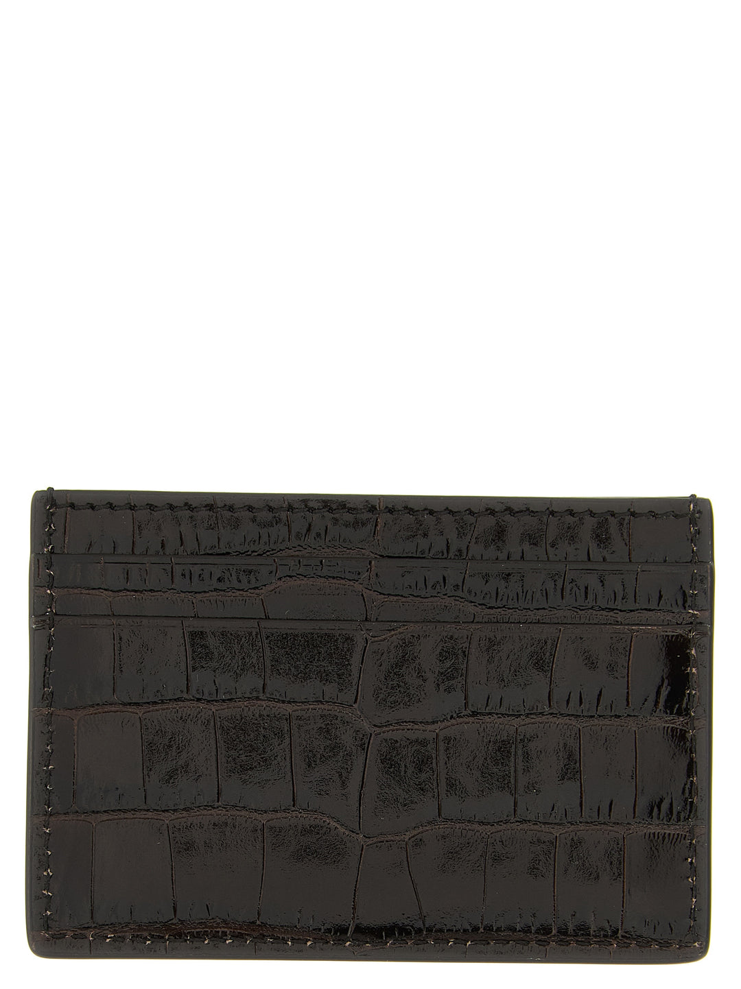 Tom Ford Crocodile Leather Card Holder Wallets and Card Holders - Brown | a4d4749a19b813ef1c16e81e04769b2f0fbb54d6