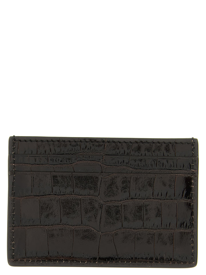 Tom Ford Crocodile Leather Card Holder Wallets and Card Holders - Brown | a4d4749a19b813ef1c16e81e04769b2f0fbb54d6
