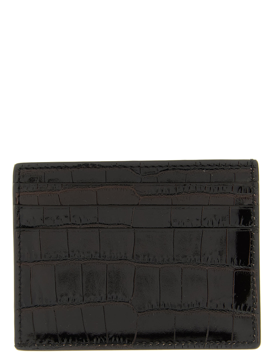 Tom Ford Crocodile Leather Card Holder Wallets and Card Holders - Brown | c96218bec49e5c6a1498aa18cad6caaa7e718de9