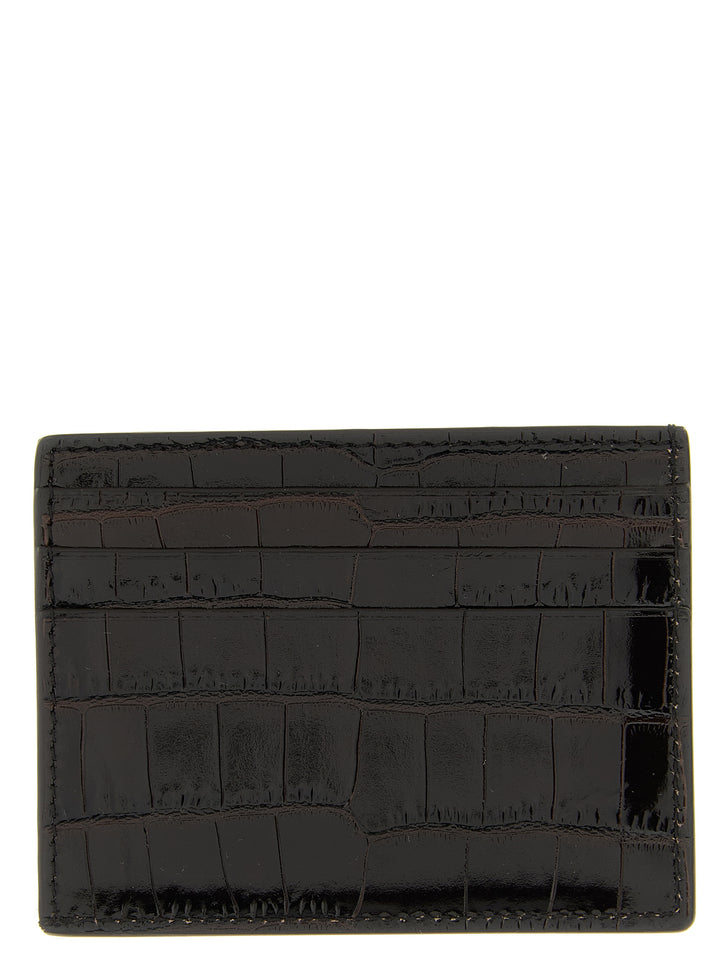 Tom Ford Crocodile Leather Card Holder Wallets and Card Holders - Brown | c96218bec49e5c6a1498aa18cad6caaa7e718de9